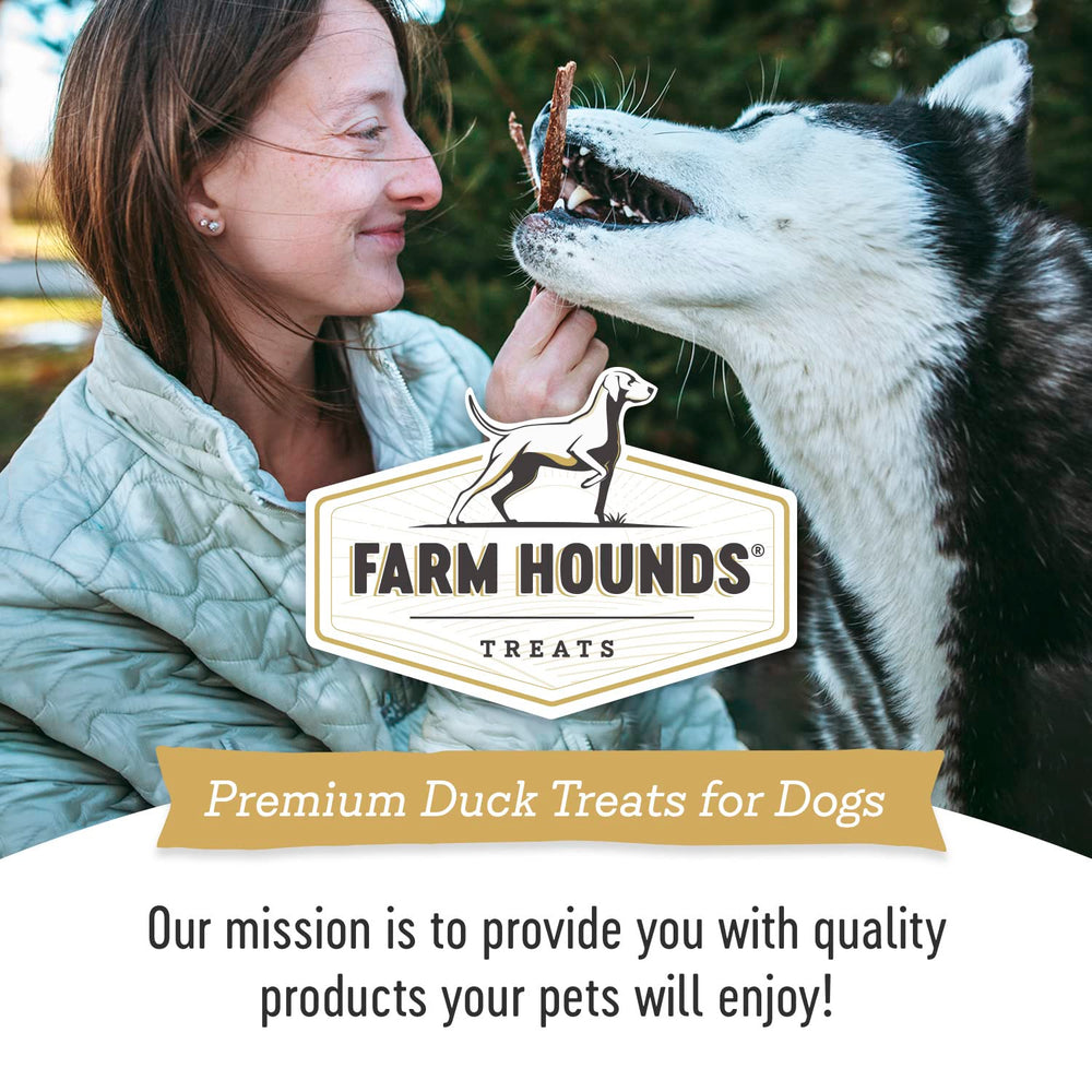 Farm Hounds duck gizzards dog enjoying a reward treat