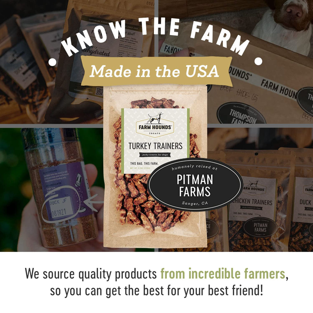 Farm Hounds pasture-raised turkey—premium protein for canine nutrition.
