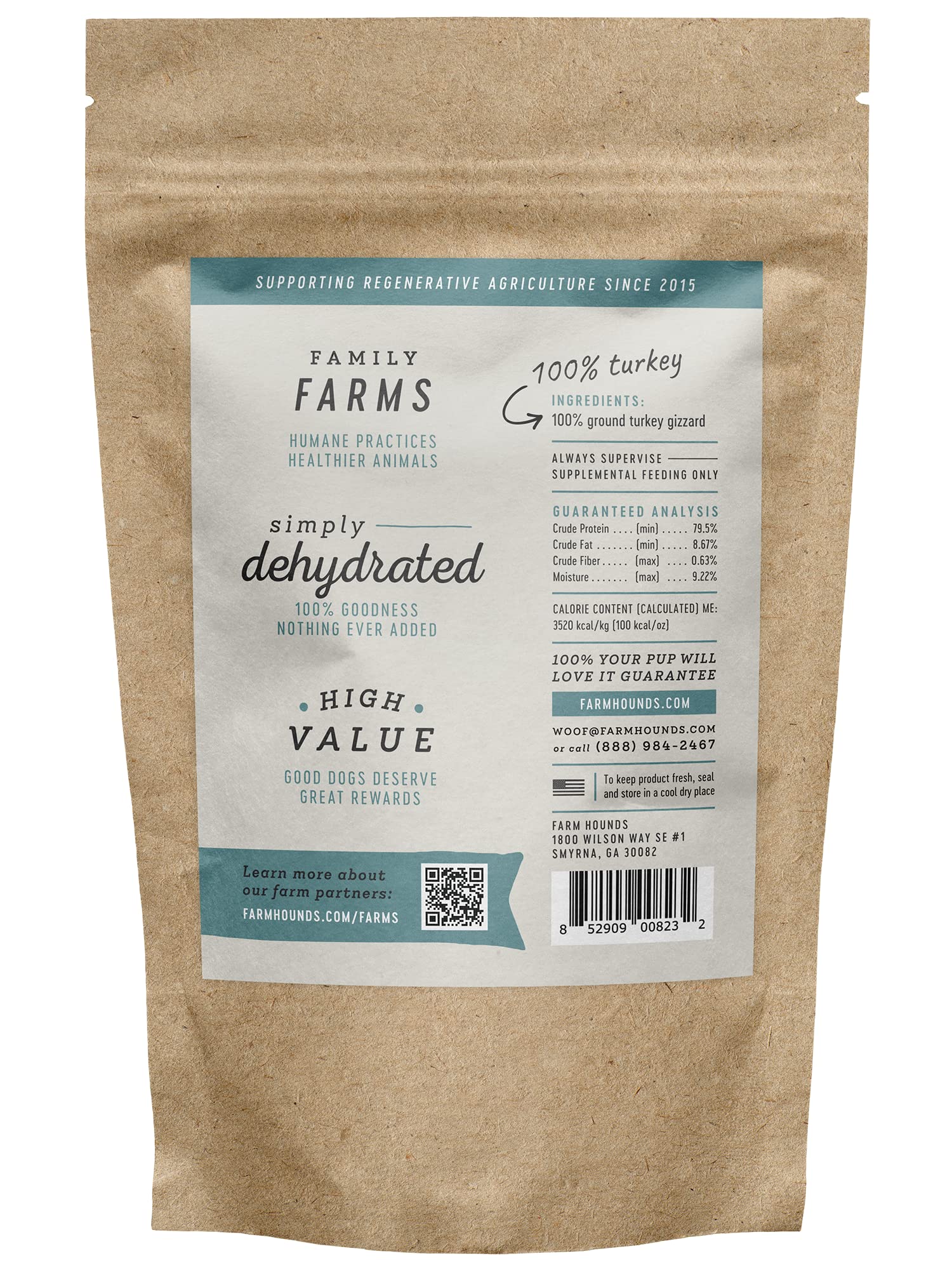 Farm Hounds turkey gizzards coat health benefit, vitamin-rich treats for shine.