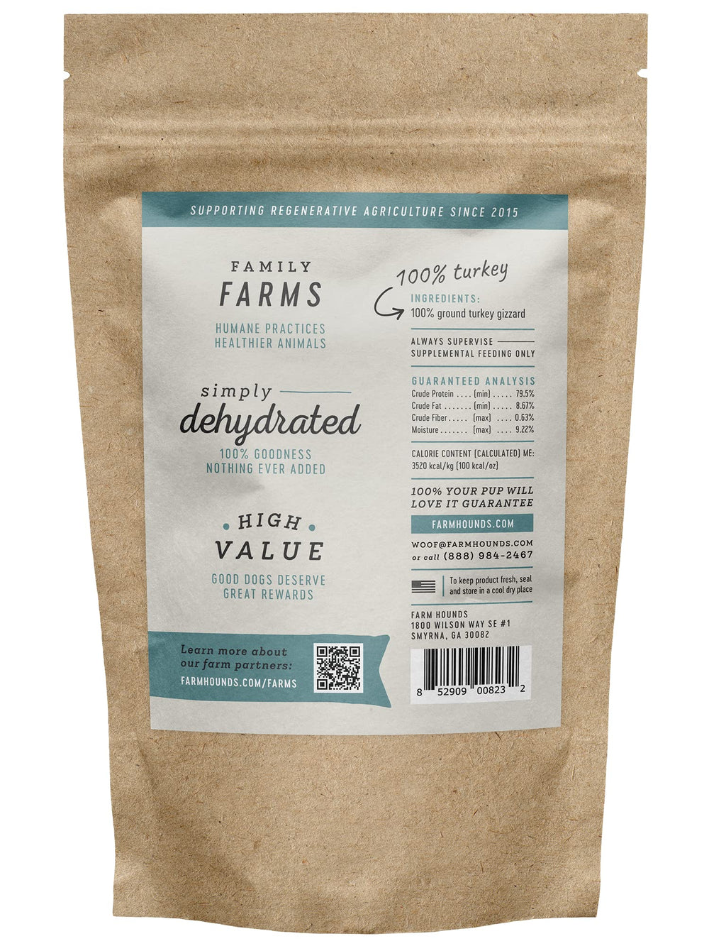 Farm Hounds turkey gizzards coat health benefit, vitamin-rich treats for shine.