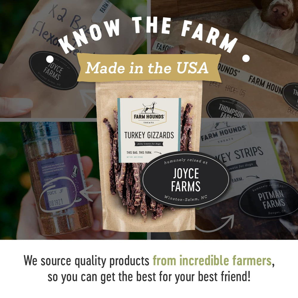 Farm Hounds turkey gizzards training treats, perfect for positive reinforcement.