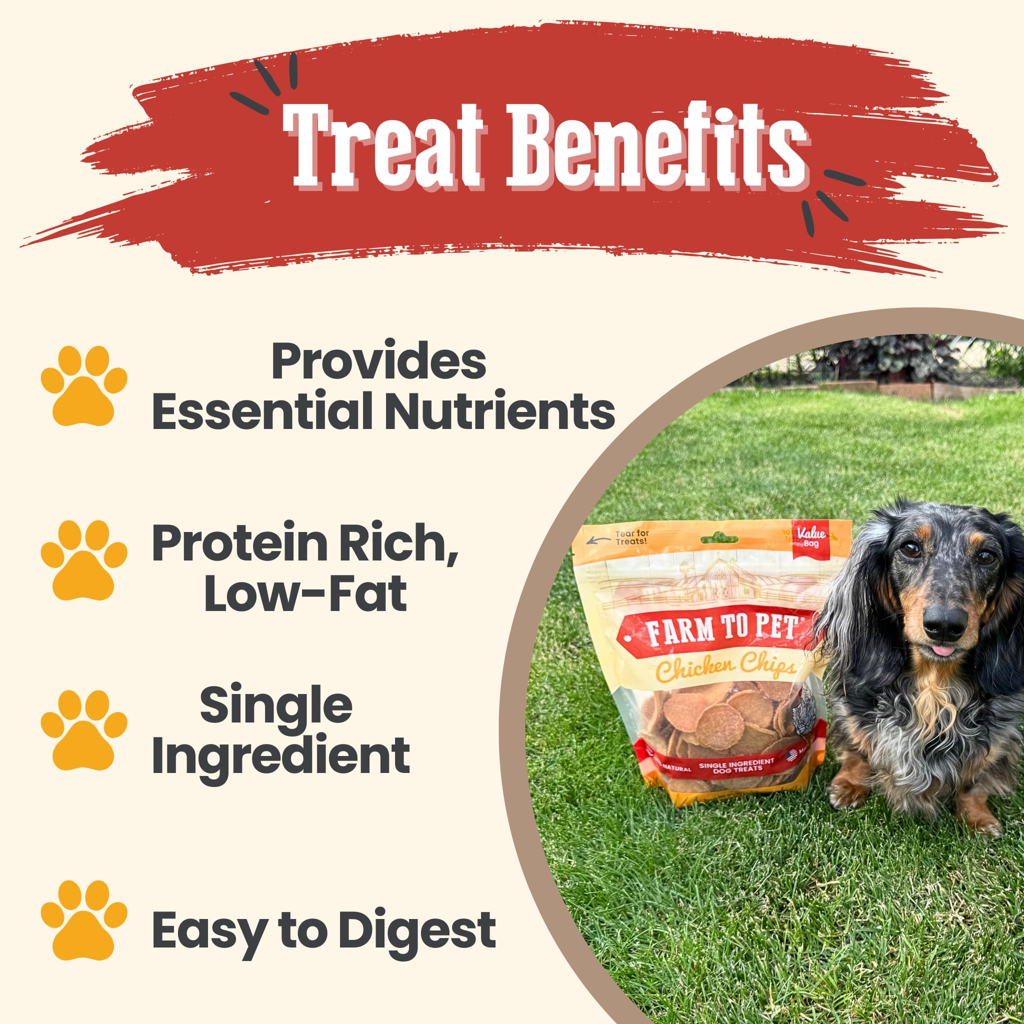 Farm To Pet training treats break-apart chips for dogs