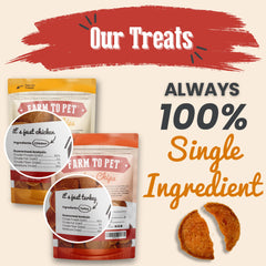 Farm To Pet crunchy-training-treats image highlights quick training sessions