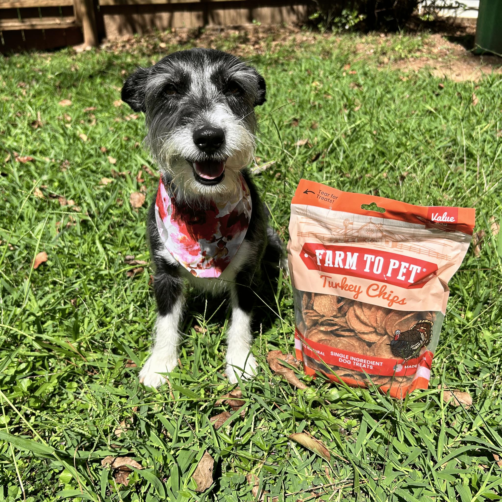 Farm To Pet made-in-USA label on packaging shows USA-sourced turkey