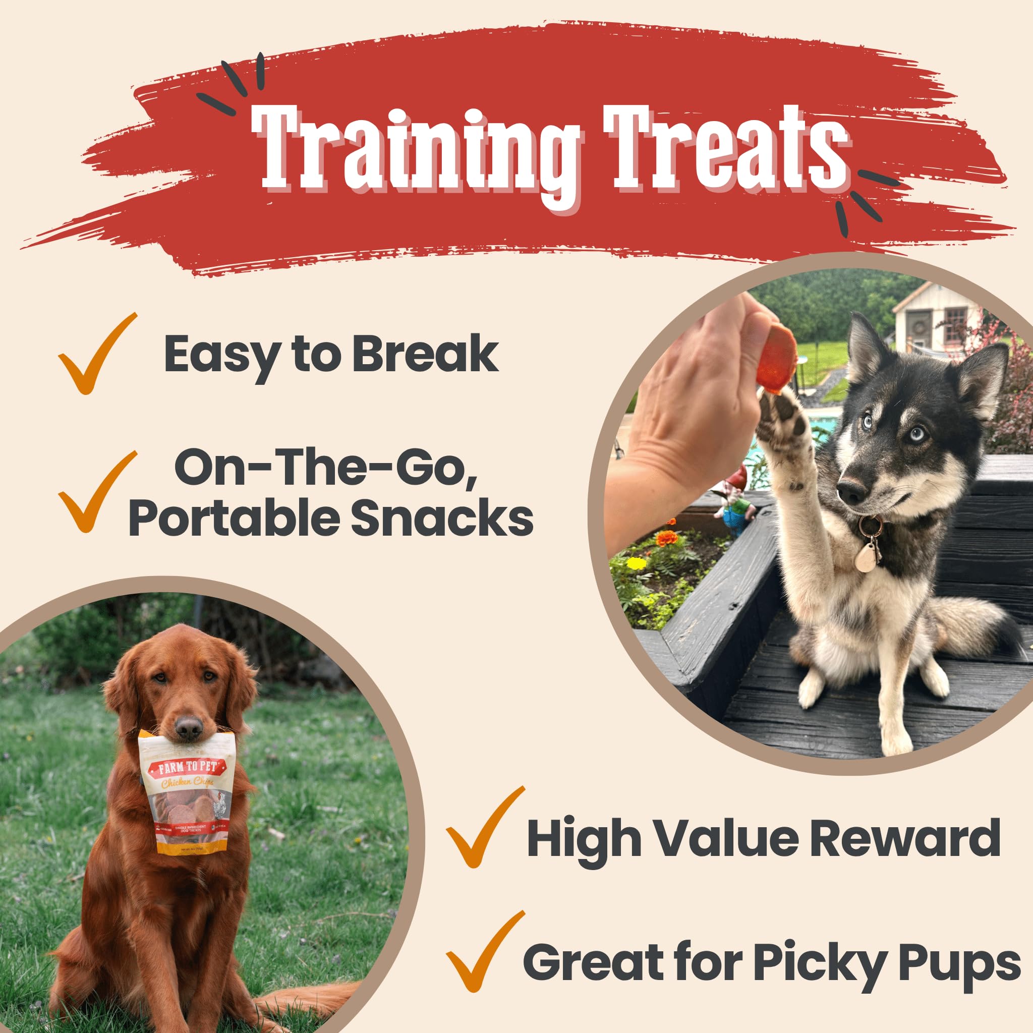 Farm To Pet single-ingredient-dog-treat image emphasizes simple nutrition
