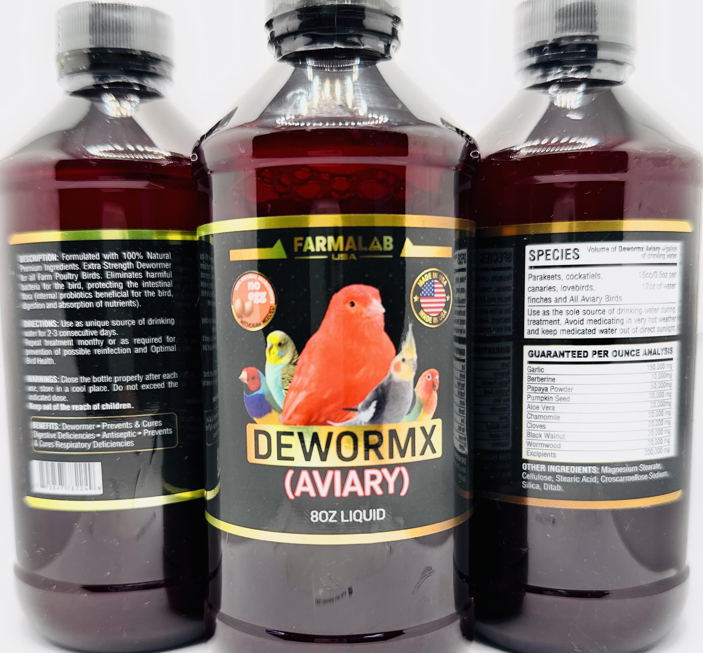 Farmalab Natural Dewormer packaging displays No Withdraw claim for shoppers.