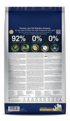 Farmina Digestion Lamb kibble close-up highlights quinoa and fennel for digestive-friendly meals
