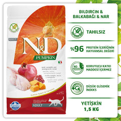 Farmina N&D adult-cat dry food bag opened, grain-free formula for sensitive cats.