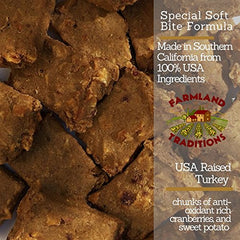 Farmland Traditions bite-sized pieces for easy portioning across dogs of all sizes.