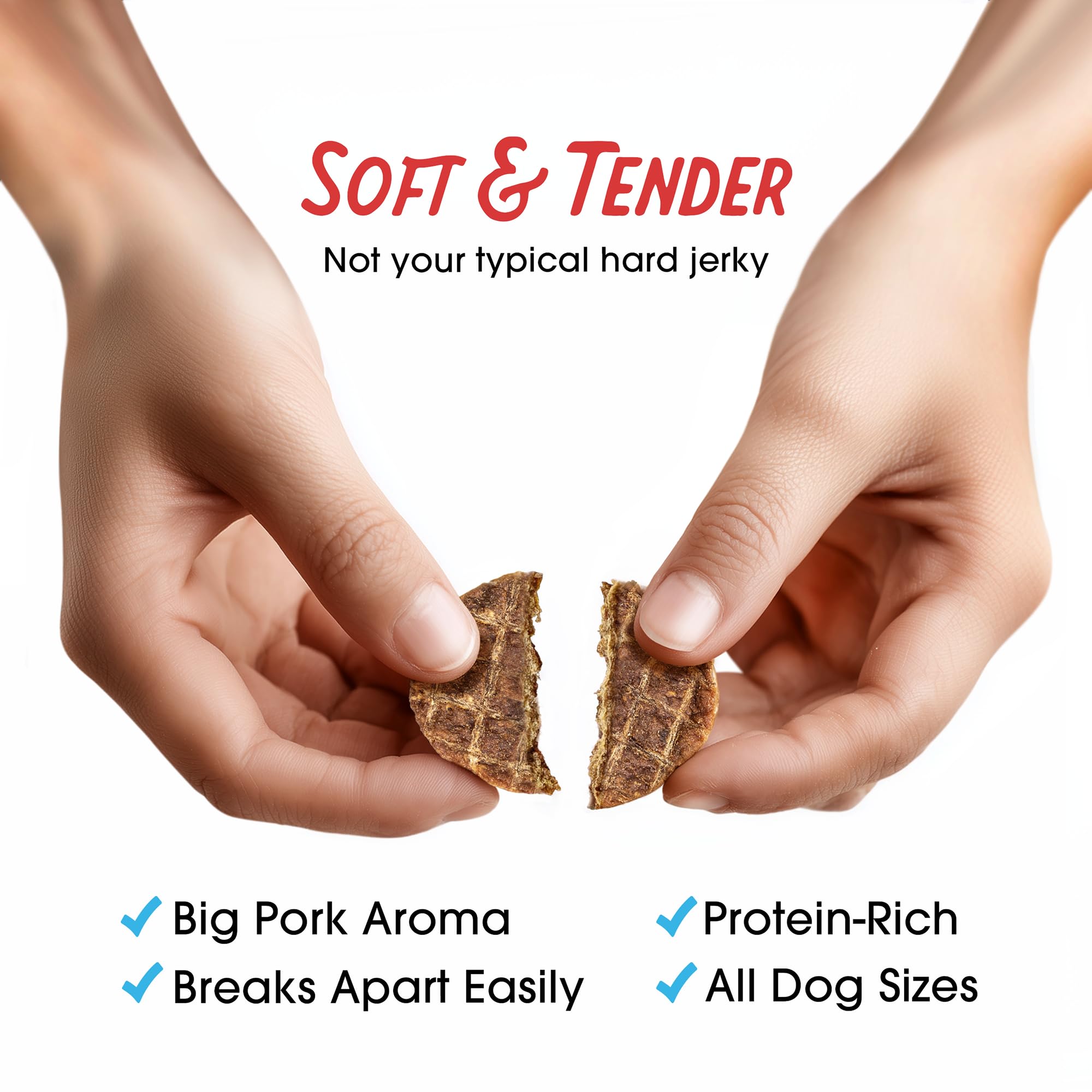 Farmland Traditions breakable jerky pieces — customizable portions for dogs.