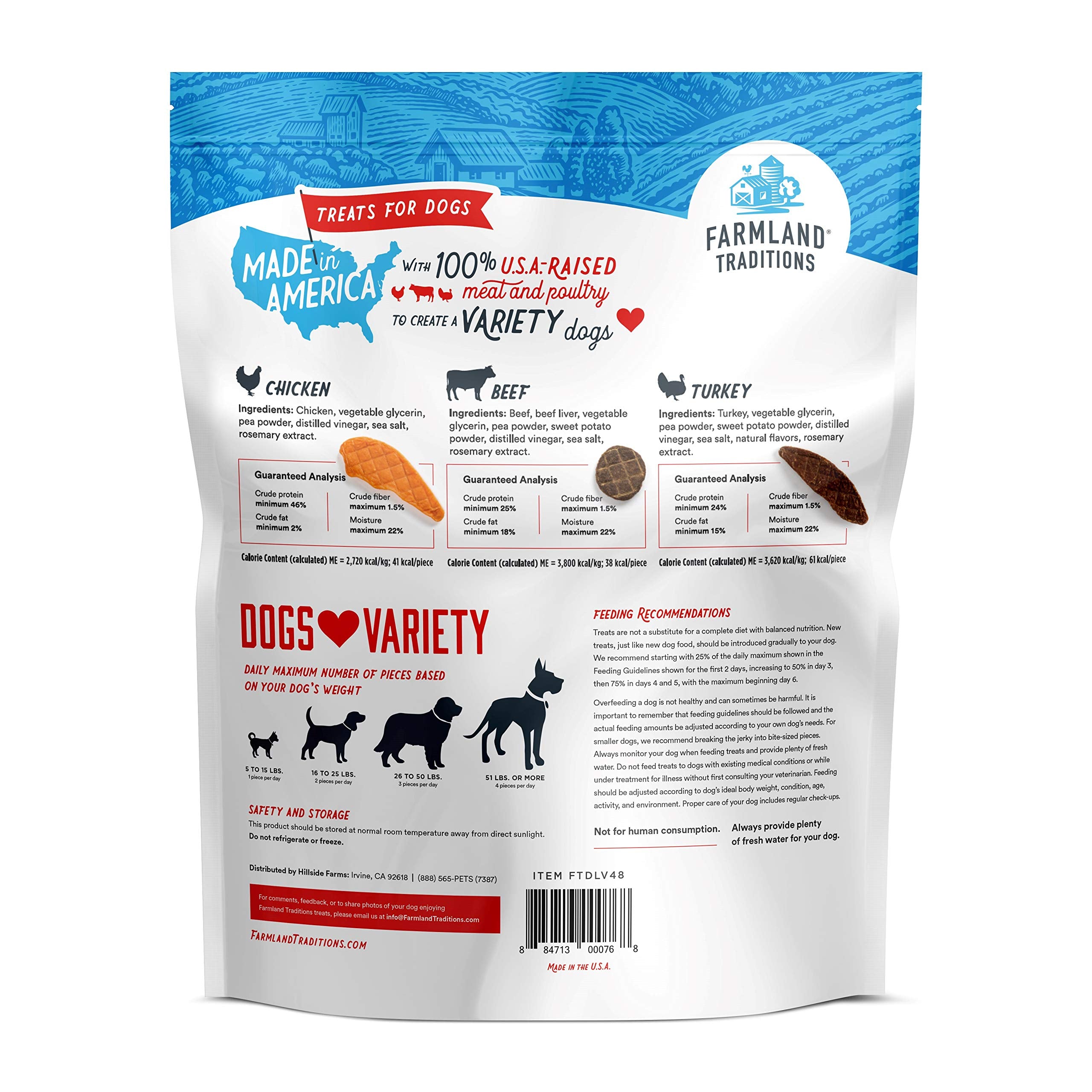 Farmland Traditions dog jerky chicken slices handy for quick treats