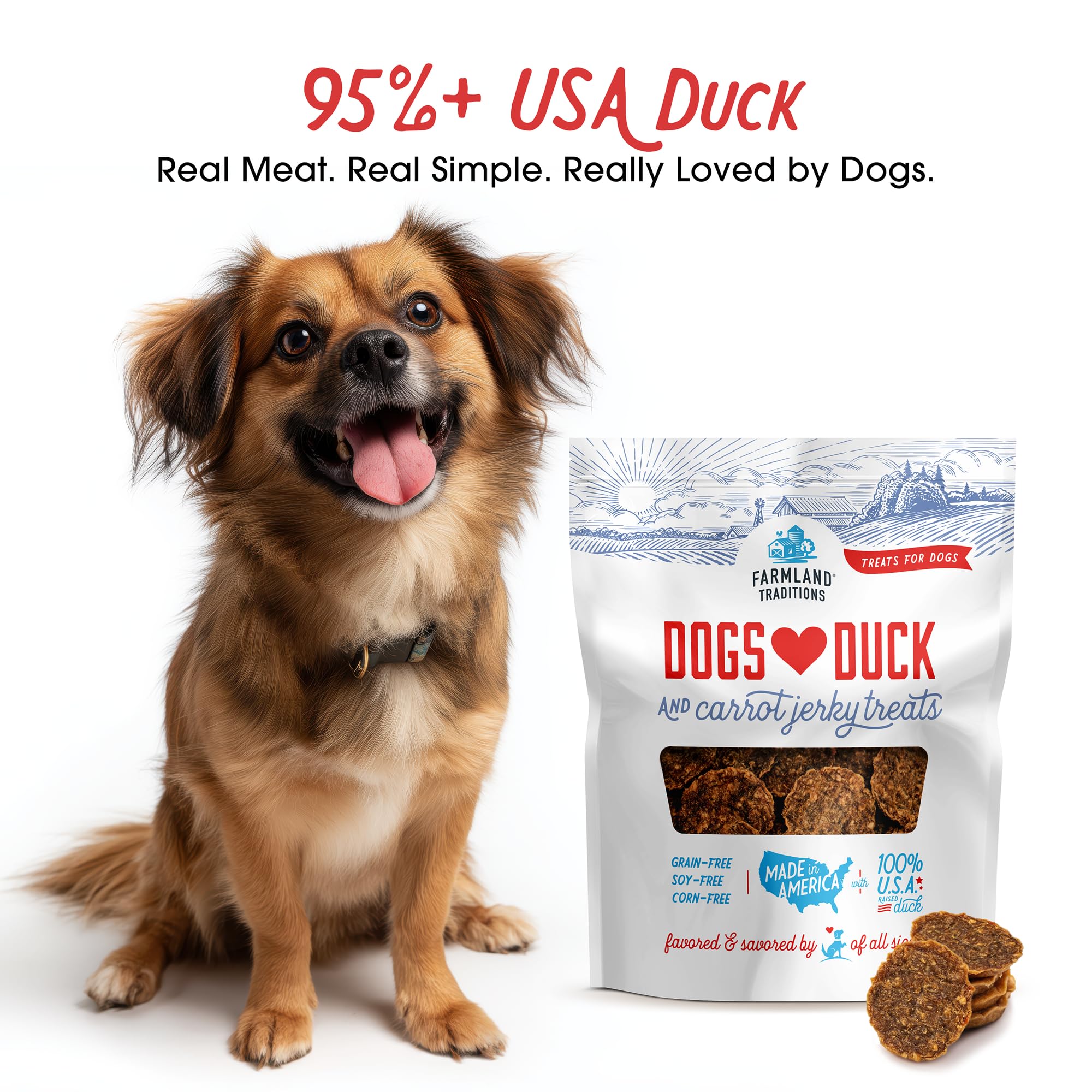 Farmland Traditions training-treats-duck close-up: ideal for training sessions.