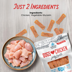 Farmland Traditions Filler Free packaging image highlights USA-made quality and farm-raised chicken.
