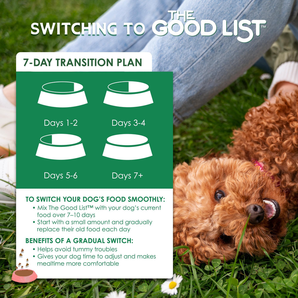 Farmland Traditions The Good List feeding scene showing easy-bowl feeding for busy owners