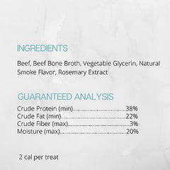 Farmland Traditions Tiny Loves dehydrated jerky texture highlighting high fiber and limited ingredients.