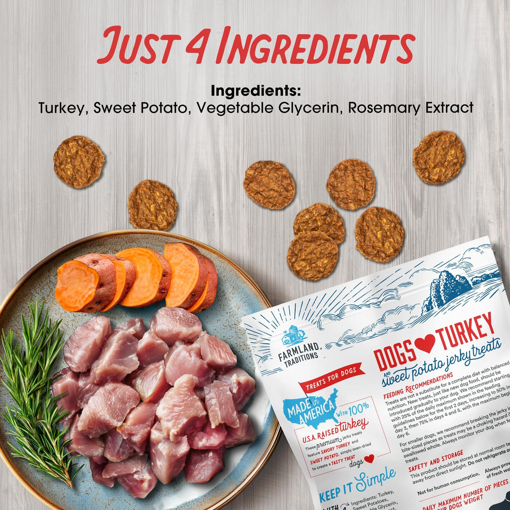 Farmland Traditions-training-treats-for-dogs demonstrates versatile sizing for all breeds.