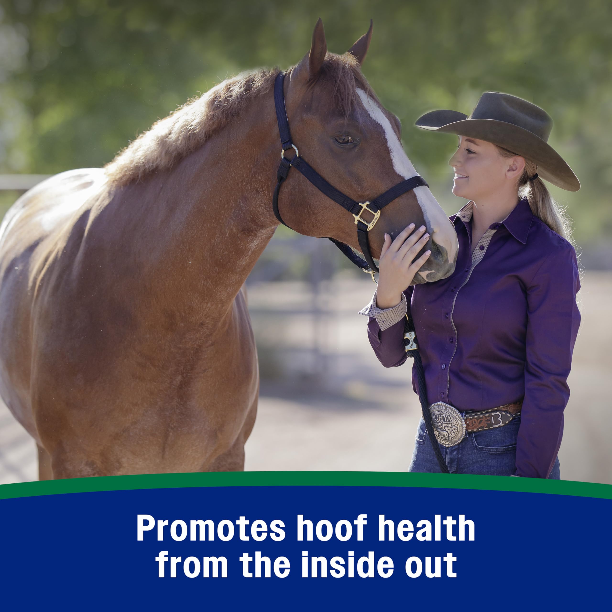 Farnam Horseshoer’s Secret pellets promote hoof growth from the inside out with balanced nutrition.