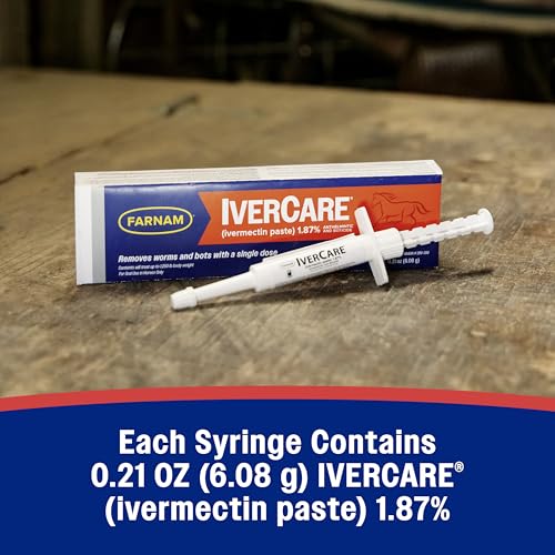 Farnam IverCare parasite control concept in barn setting.