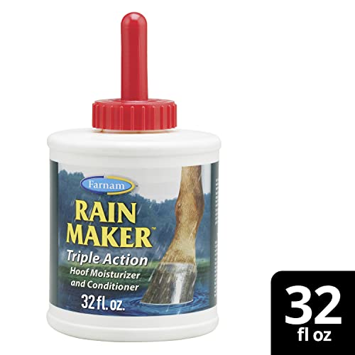 Farnam Rain Maker 32 oz hoof oil bottle for extended hoof maintenance