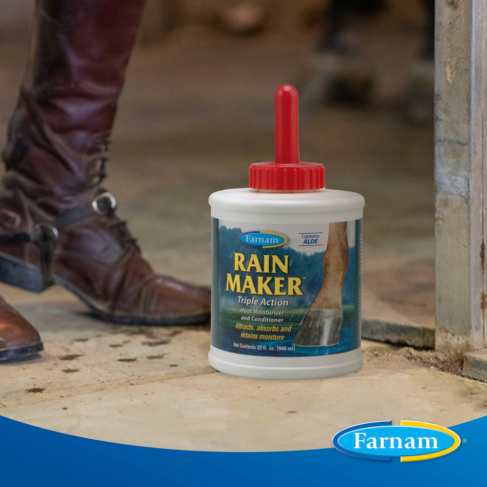 Farnam Rain Maker includes aloe vera pine tar and lanolin for soothing care