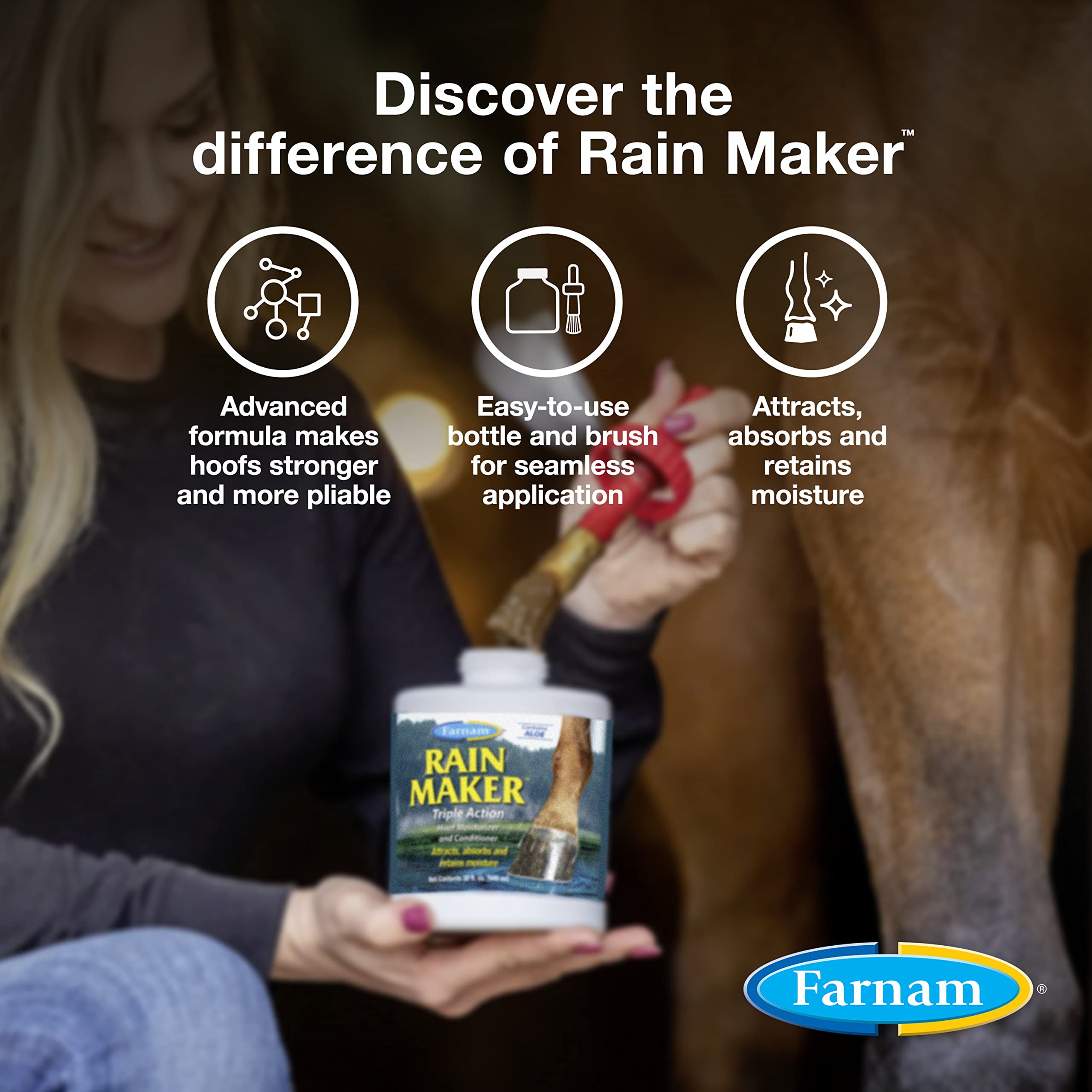 Farnam Rain Maker application on soles demonstrates quick absorption and even coverage