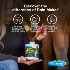 Farnam Rain Maker application on soles demonstrates quick absorption and even coverage