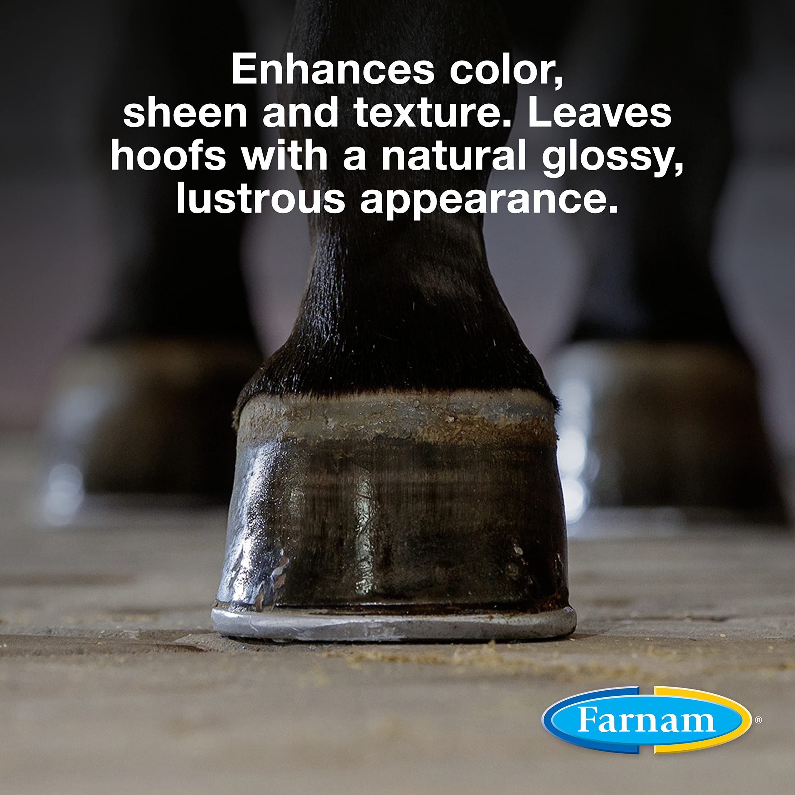 Farnam Rain Maker moisturizes by attracting moisture to hooves and retaining it over time