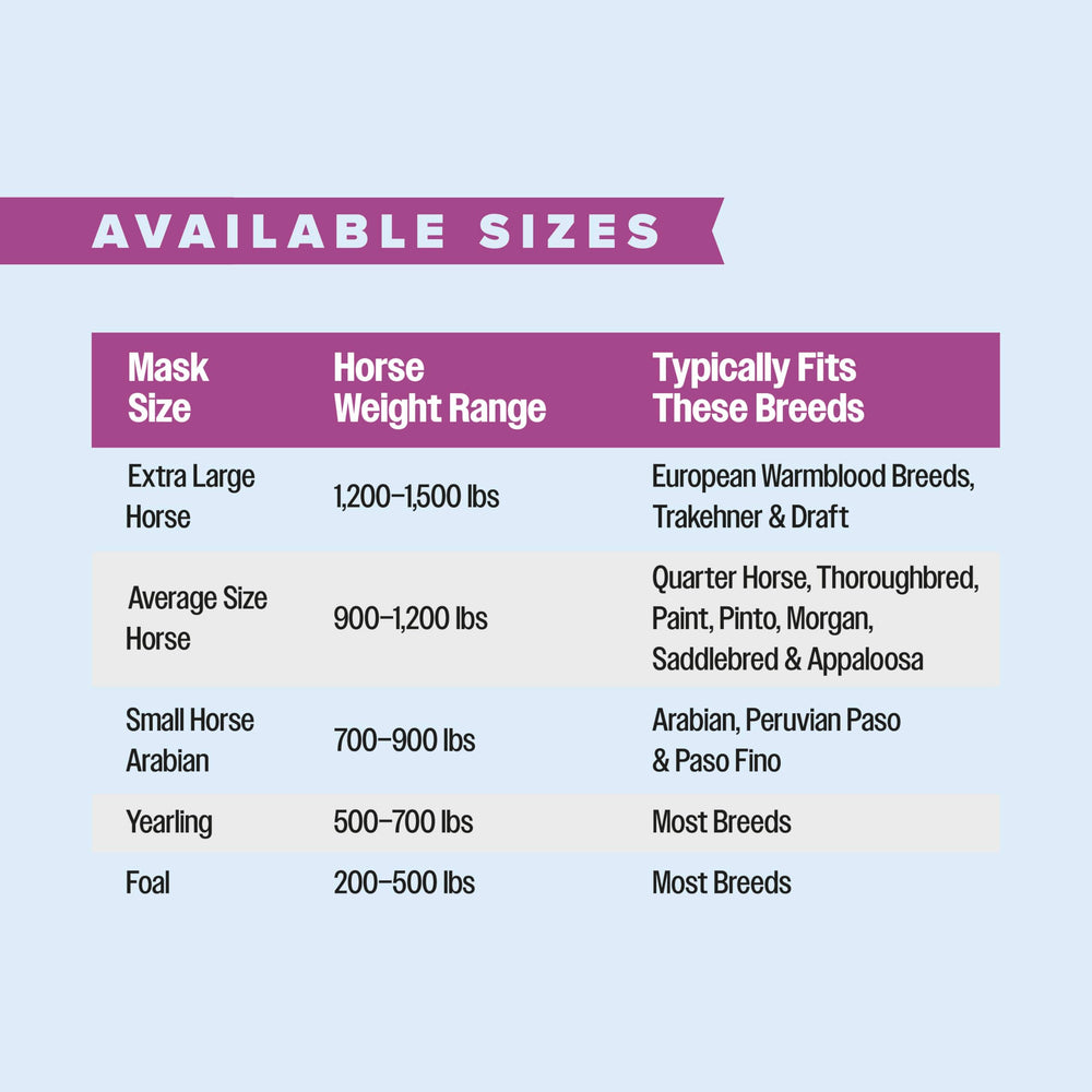Farnam SuperMask II color options let you match stable aesthetics.