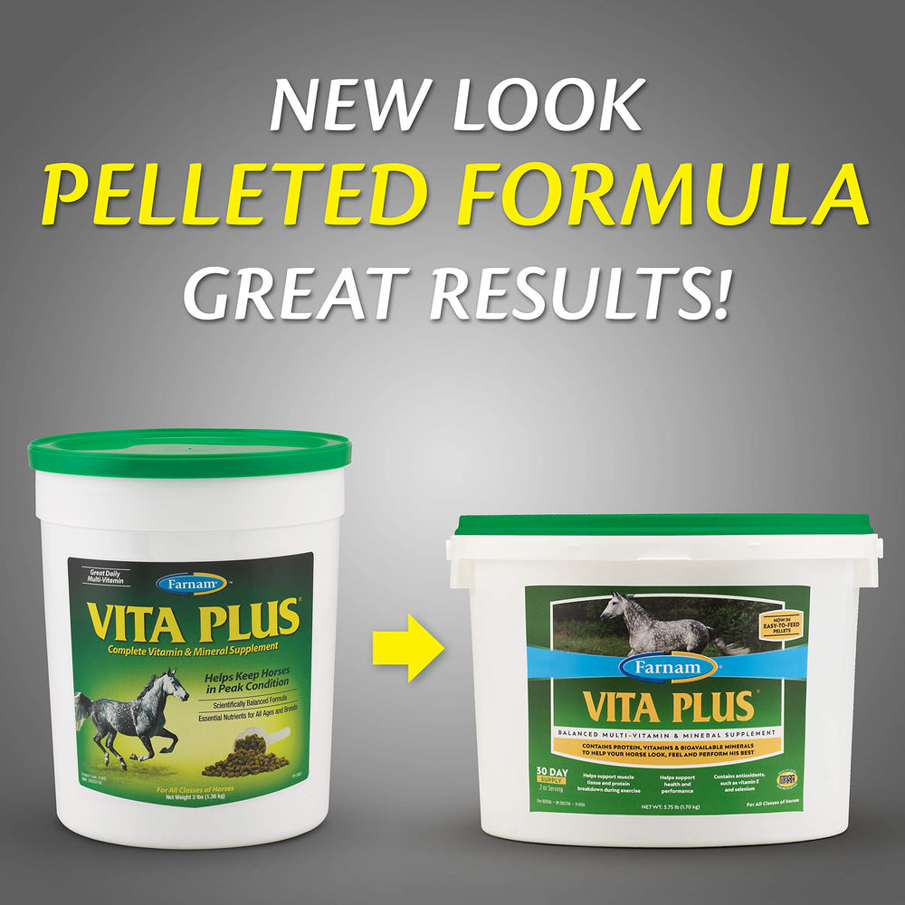 Farnam Vita Plus daily-dosing image, easy-to-feed pellets for convenient everyday use