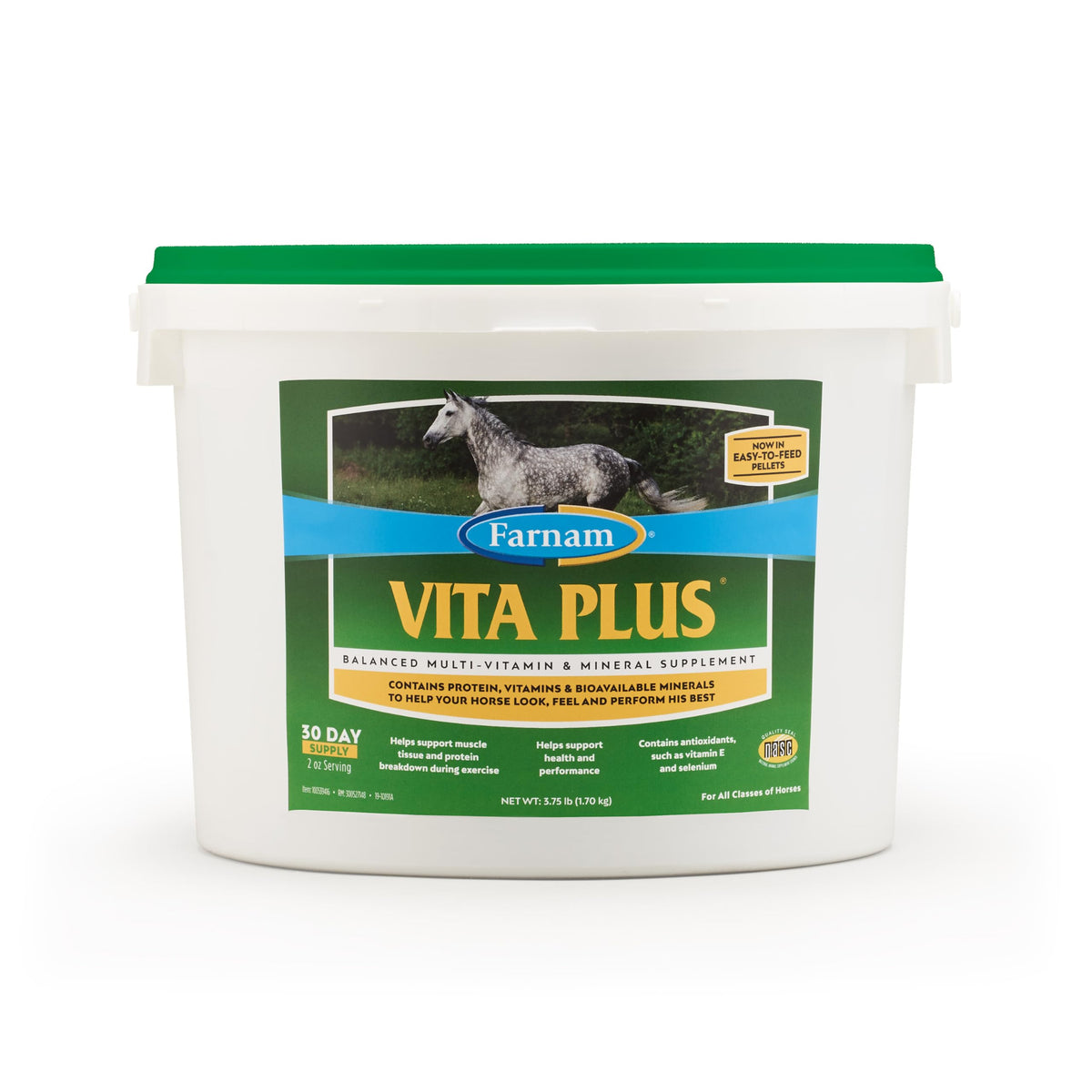 Farnam Vita Plus balanced pellets closeup for complete daily equine nutrition