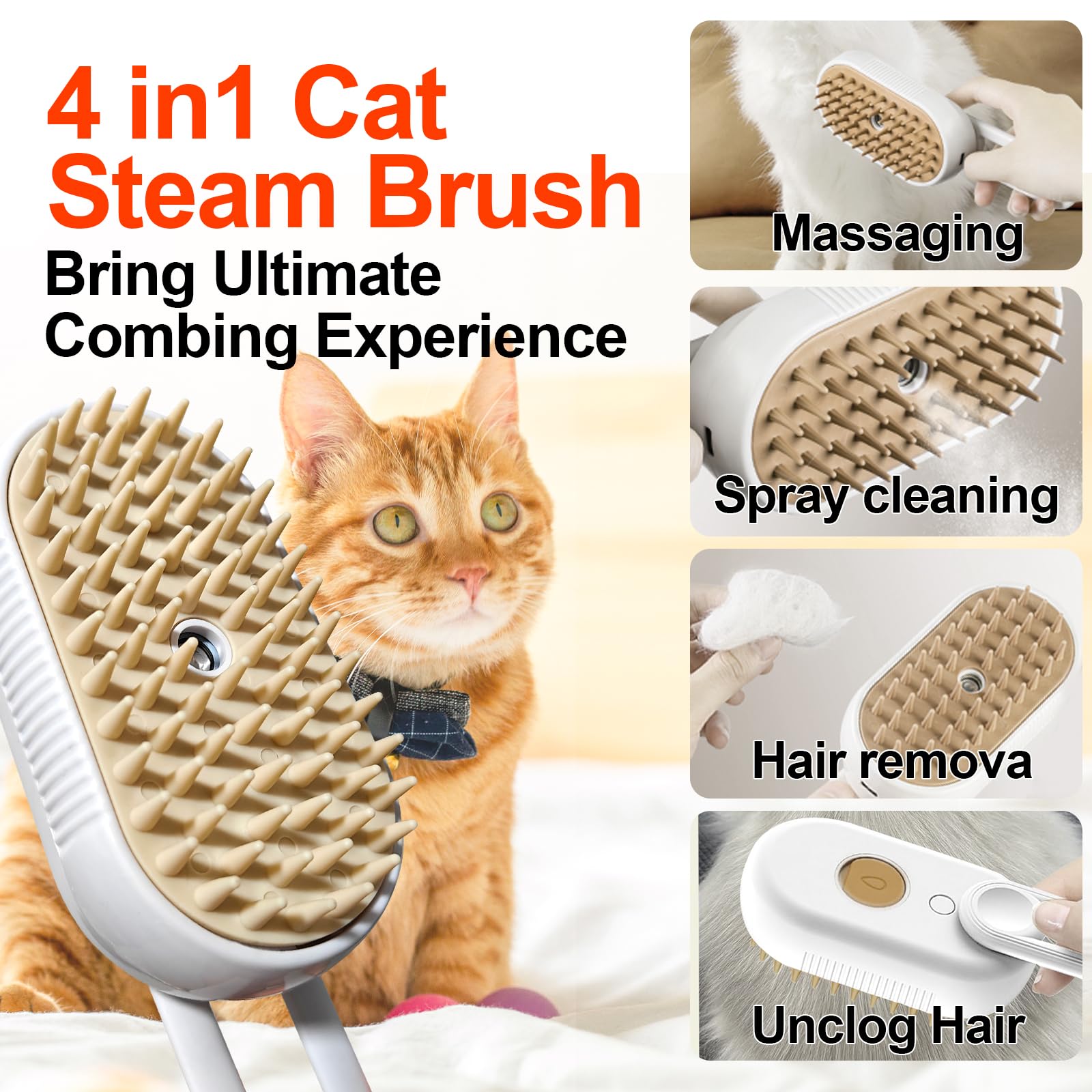 Farocup silicone massage head provides gentle relief during pet grooming.
