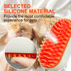 Farocup steam brush deshedding head closeup highlighting fur removal