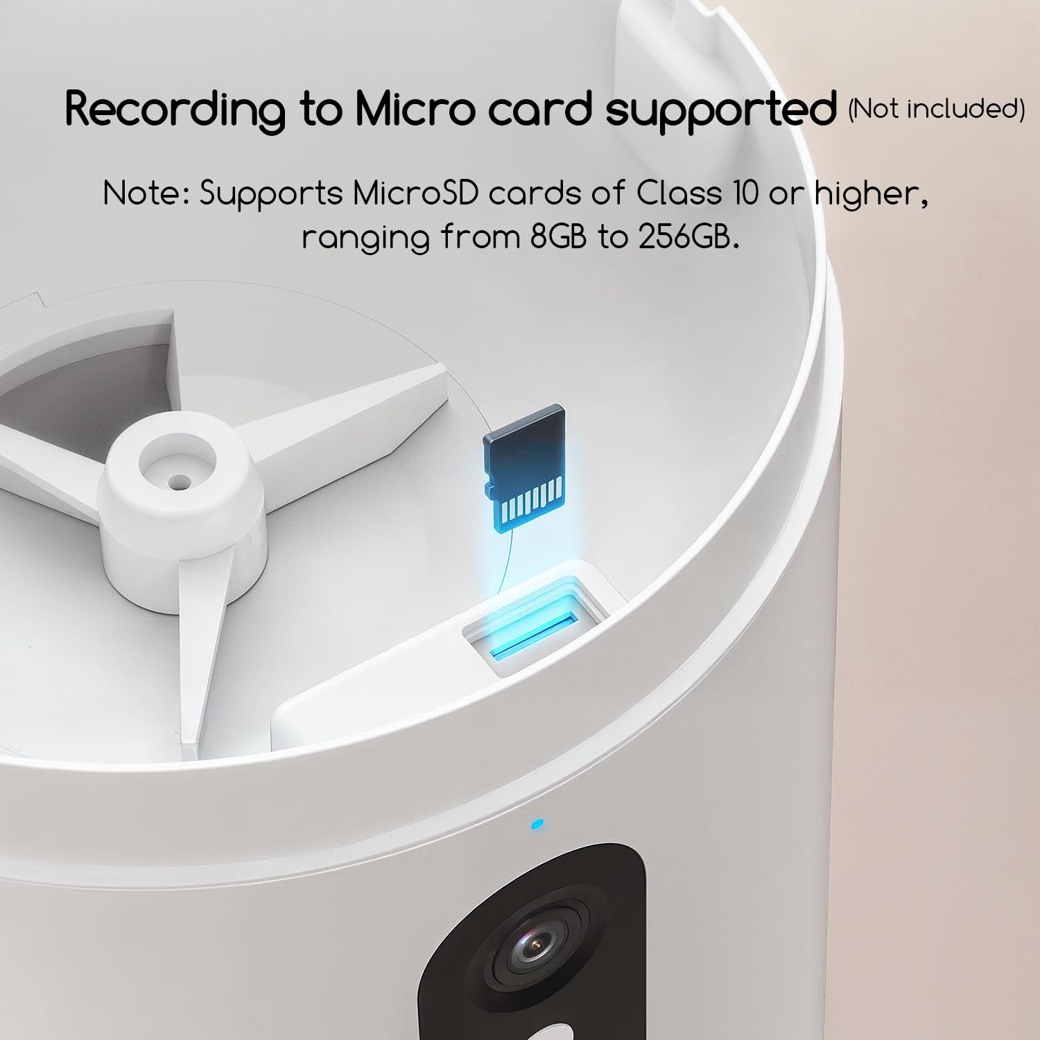 Faroro automatic cat feeder two-way audio enables comforting conversations.