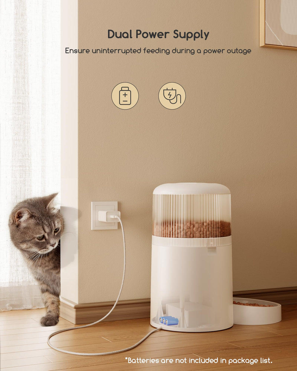 Faroro automatic cat feeder app control screen shows scheduling and records.