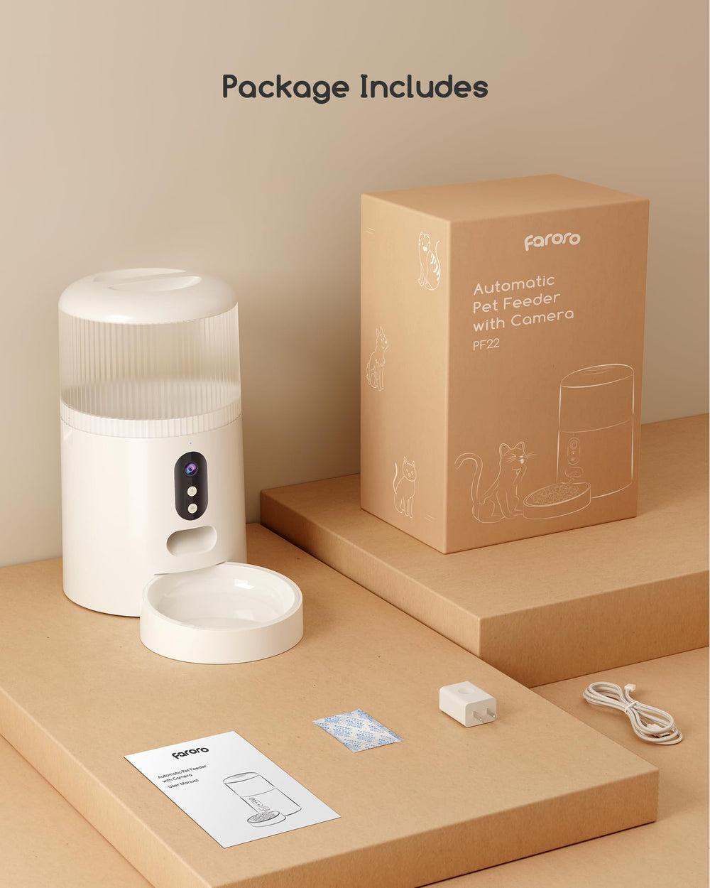 Faroro cat feeder low-food sensor helps prevent unexpected empties.