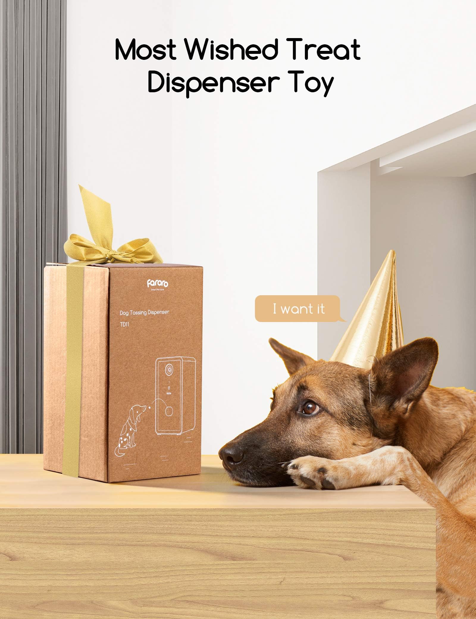 Faroro dog camera two-way audio lets you talk to your pet remotely.
