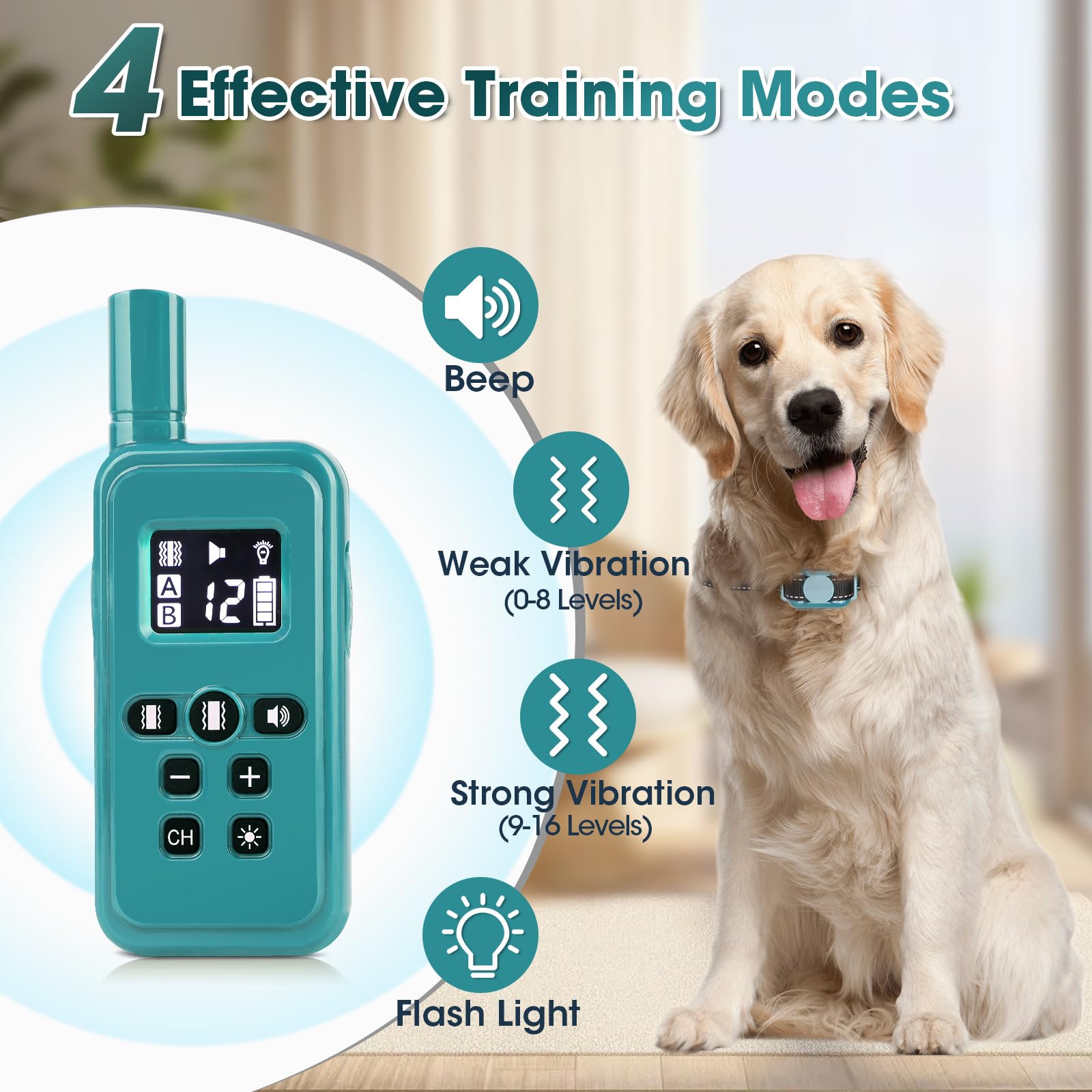 FASHILEAD long-lasting battery life for collar and remote usage.