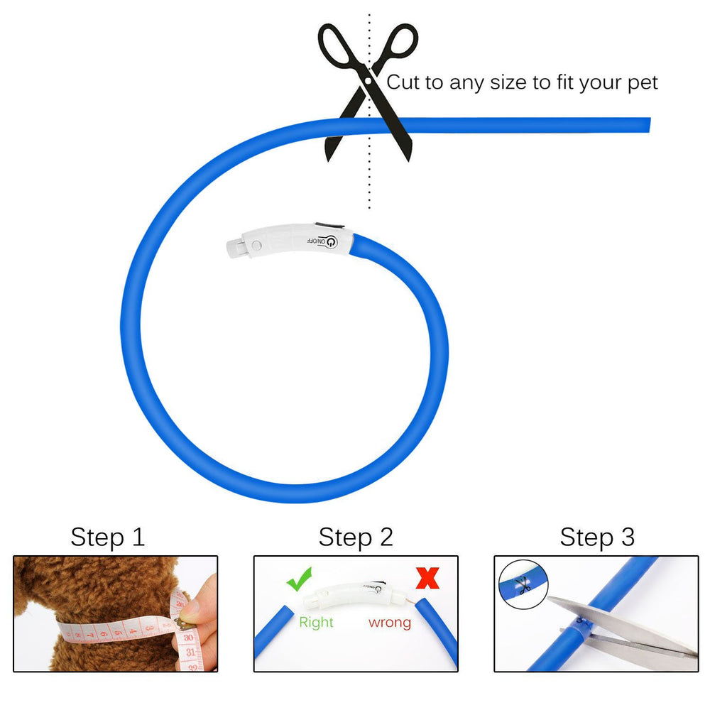 Fashion&cool night-walk visibility dog collar enhances safety during evening strolls