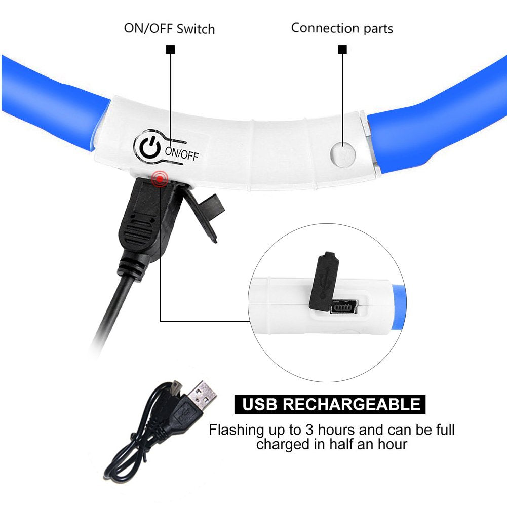 Fashion&cool water-resistant dog collar works in light rain or drizzle