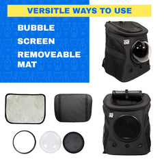Fat Cat carrier ventilated mesh enables comfortable breathing during journeys.