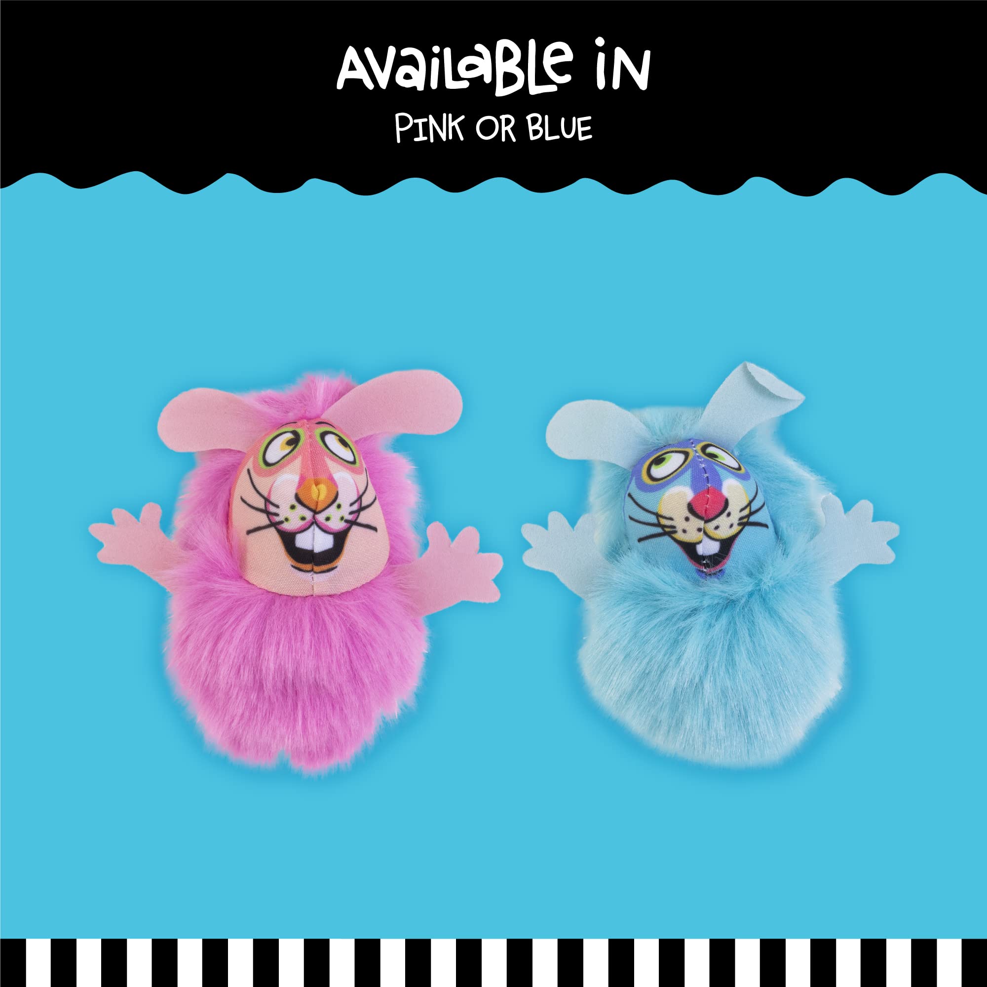 Fat Cat Fluff Bunnies blue play image, great for solo batting sessions