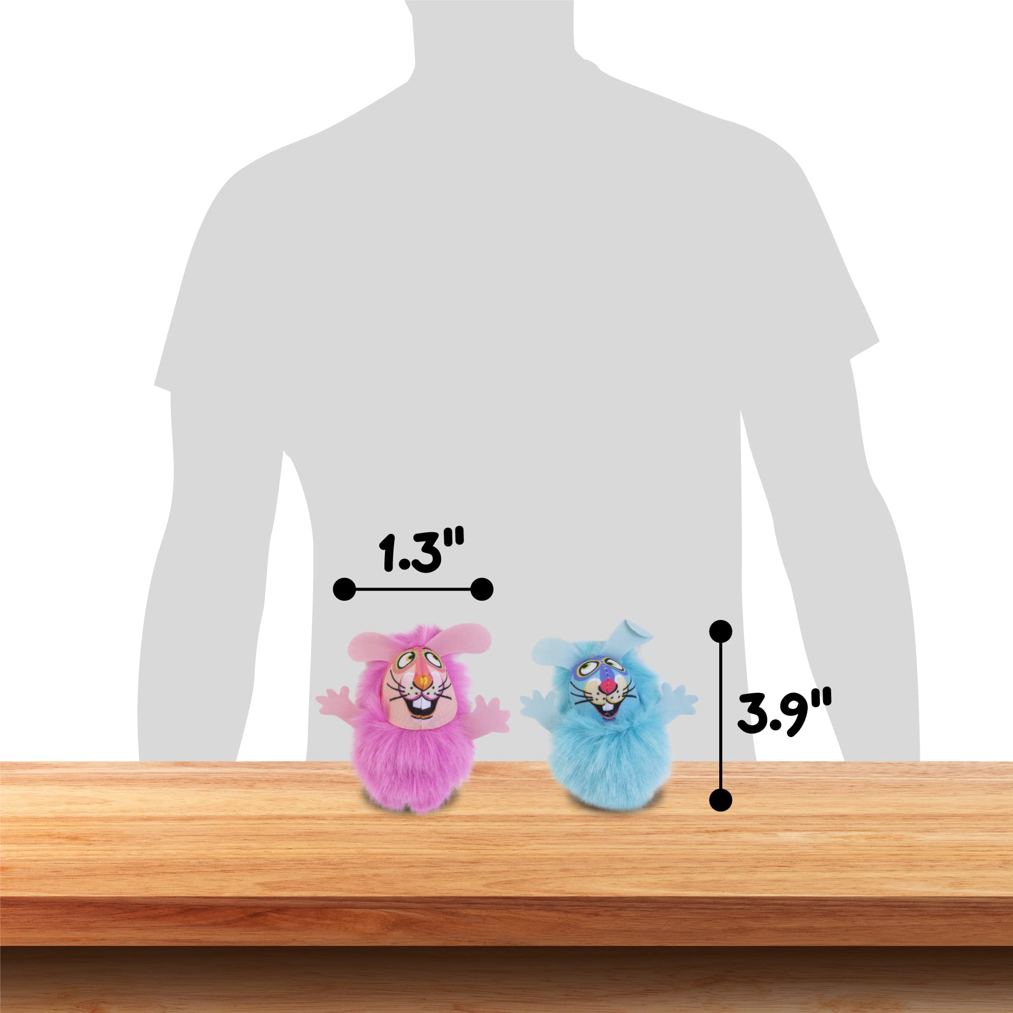 Fat Cat Fluff Bunnies catnip-inside image, highlights high-test organic catnip scent