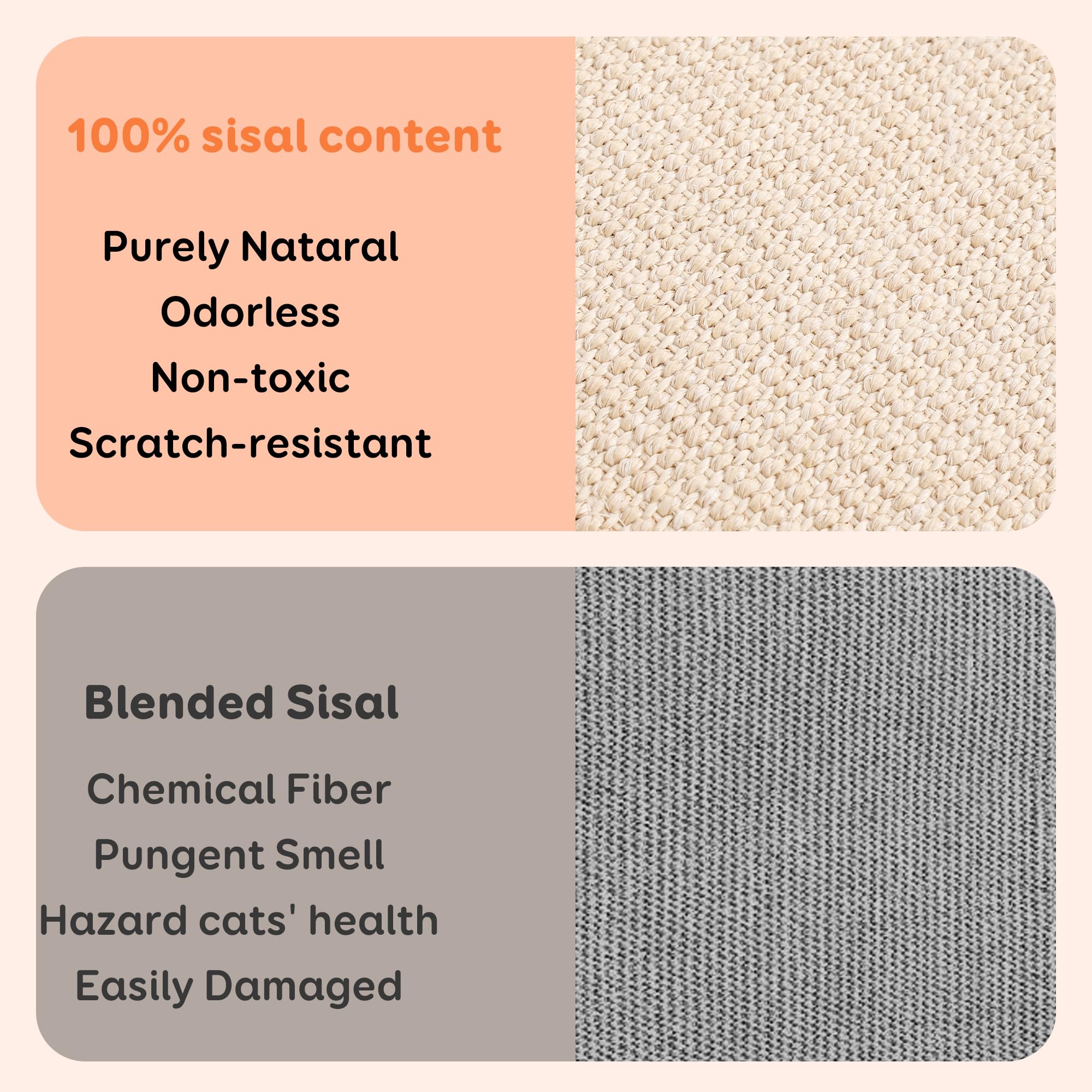 FathiSooc transformable cat scratcher natural materials highlight beechwood and sisal.
