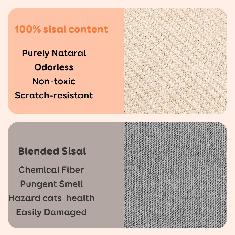 FathiSooc transformable cat scratcher natural materials highlight beechwood and sisal.