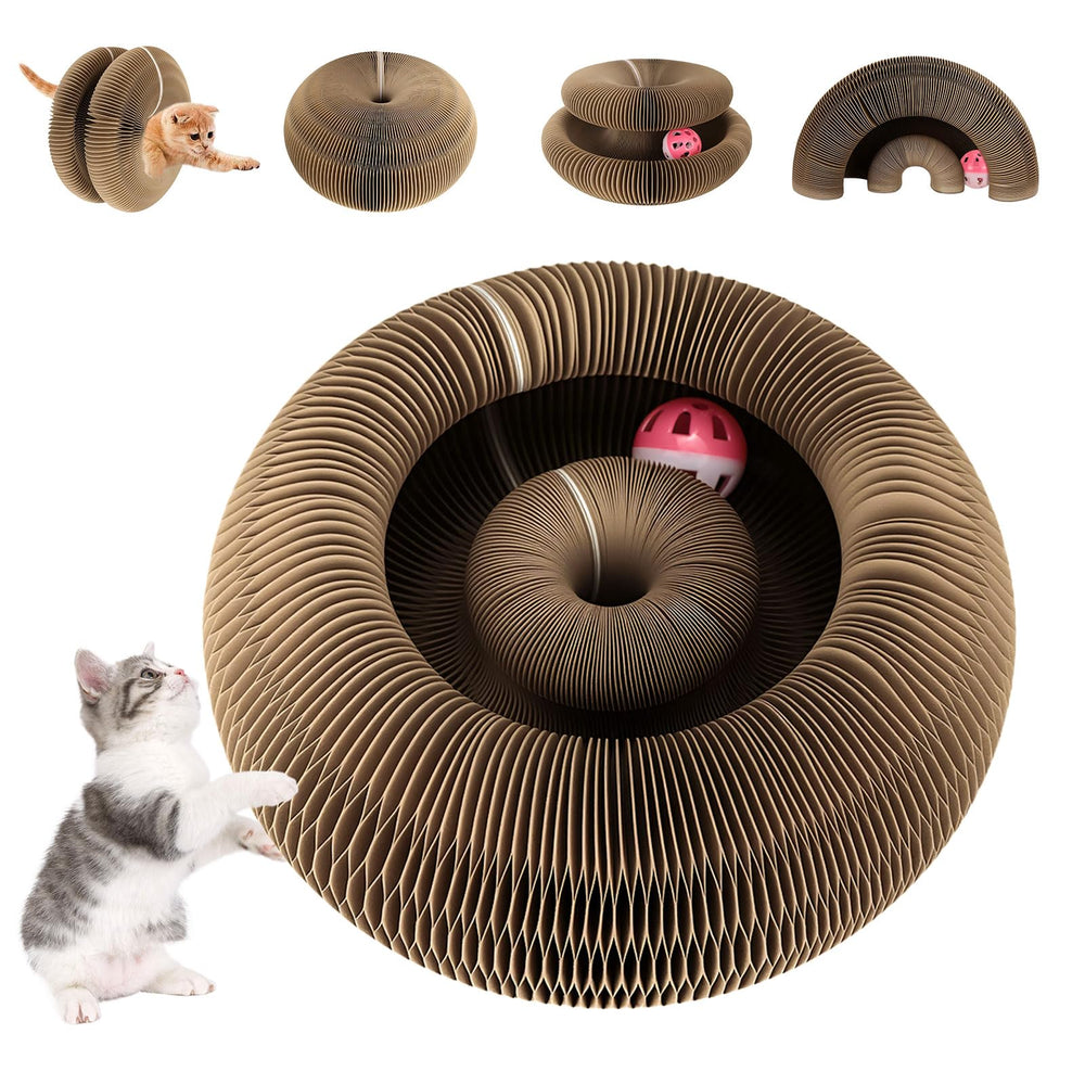 FATIRO Kitty Curls Toy with bell-ball engages indoor cats in playful, interactive sound.
