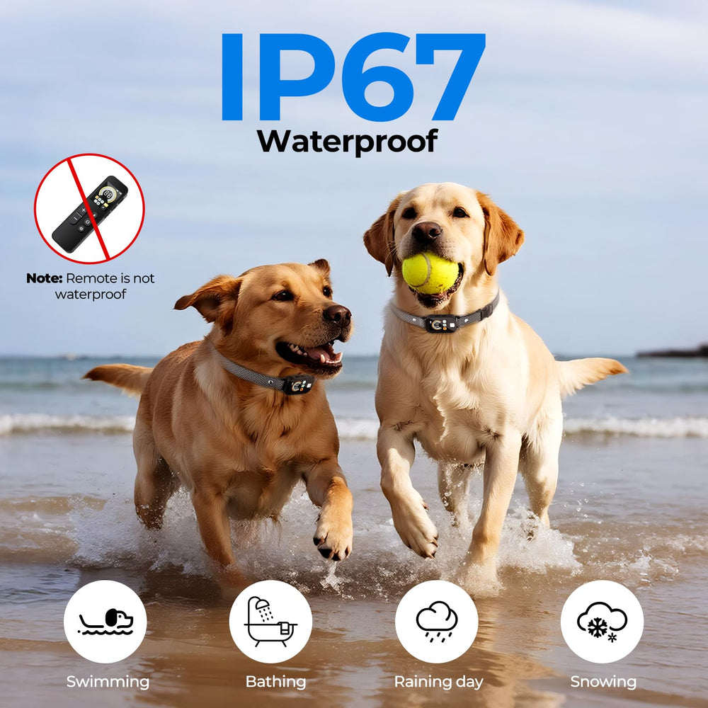 Fatjopet IP67 waterproof dog collar suitable for rain and swimming