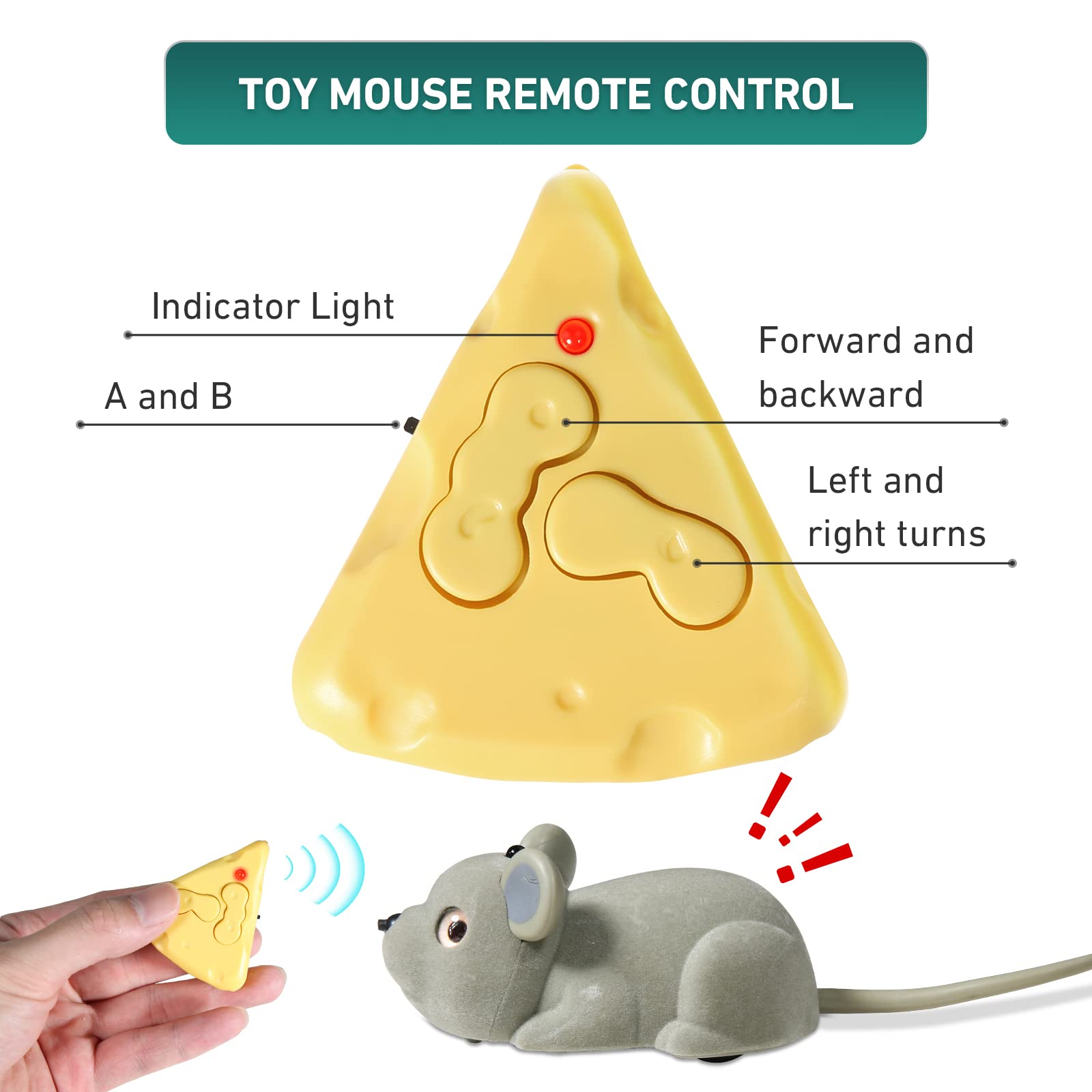 FauKait Mice Toy safe ABS material for durable pet use