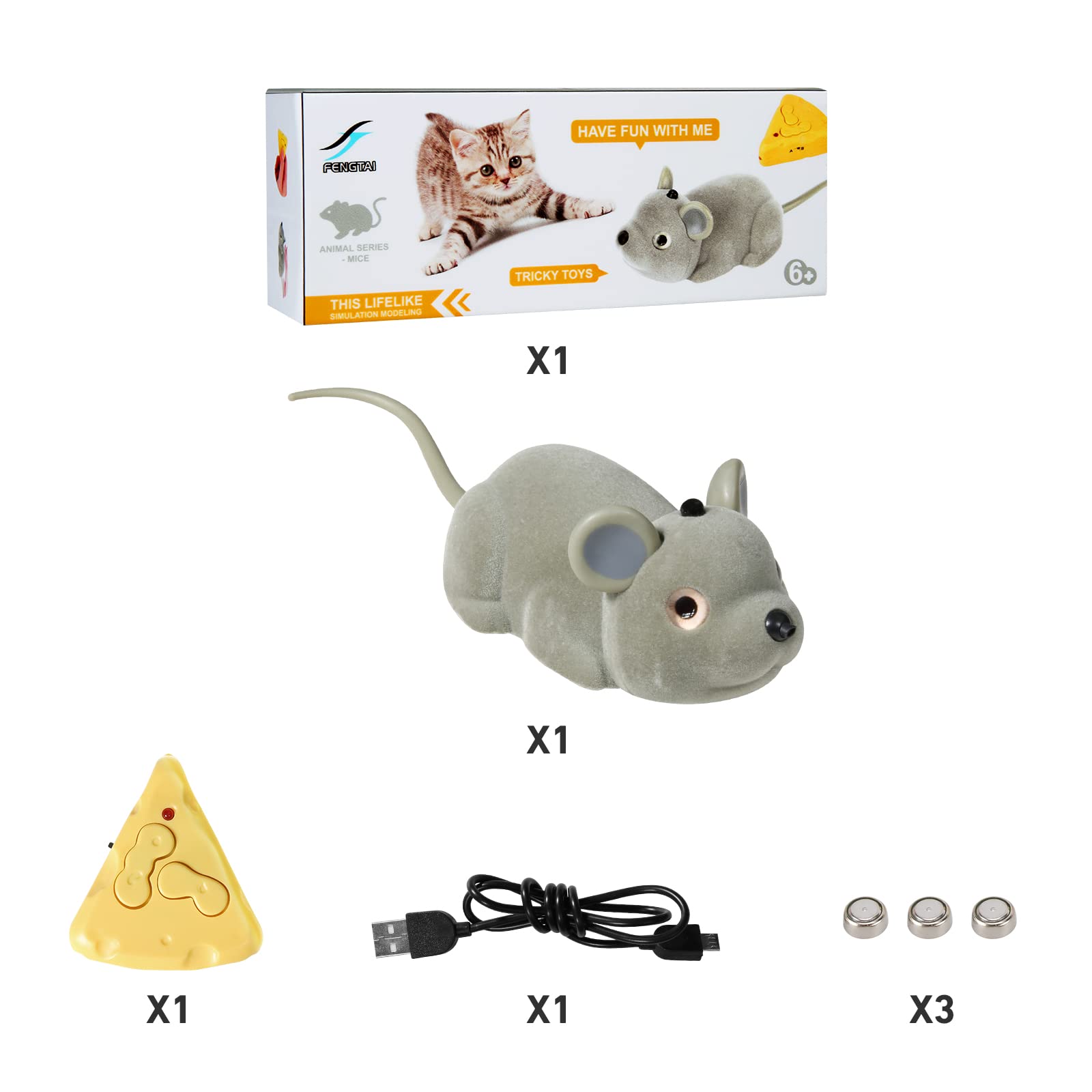 FauKait Mice Toy multi-purpose gift for cats, dogs and kids