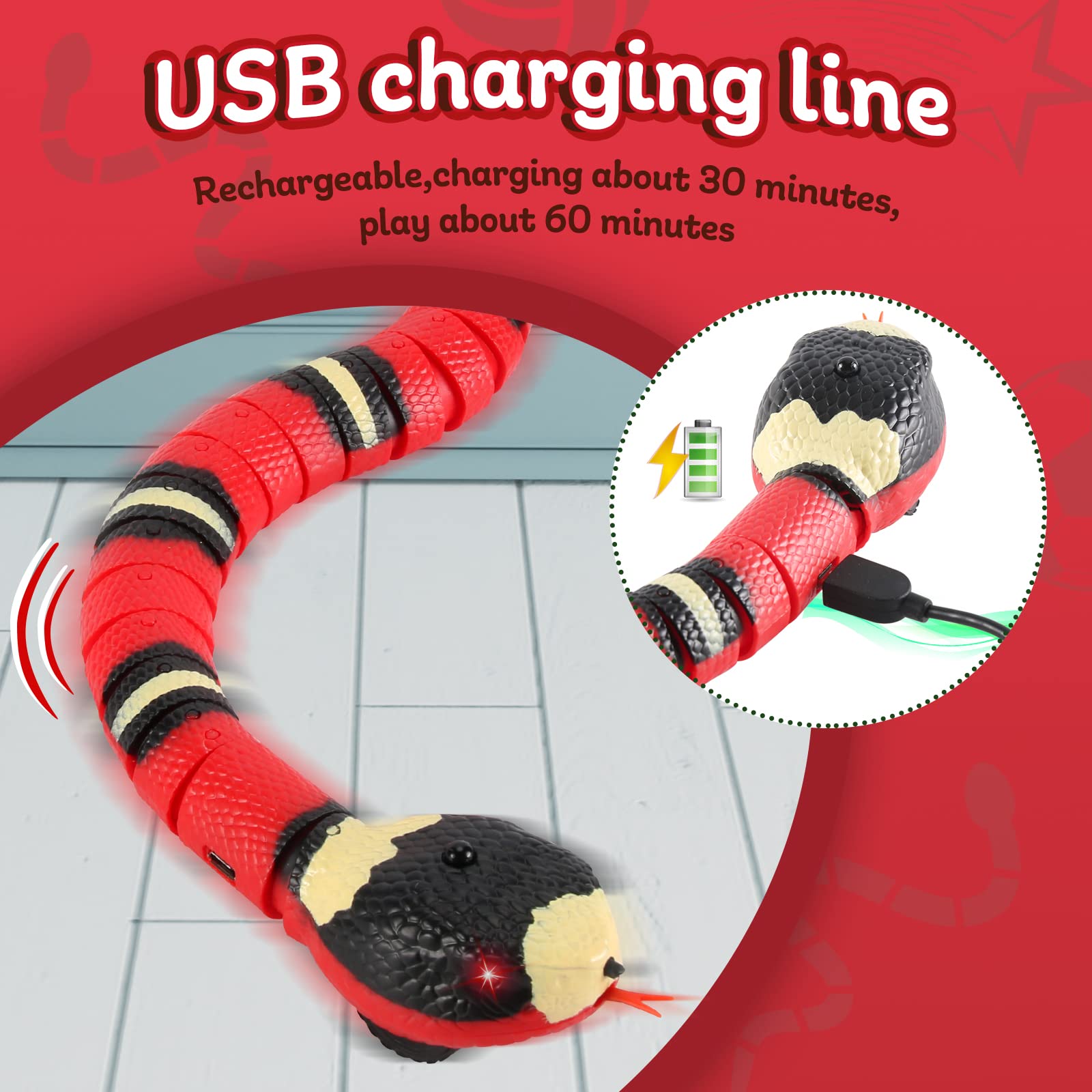 FauKait smart-sensing-snake in motion demonstrates S-shaped sliding that sparks curiosity.