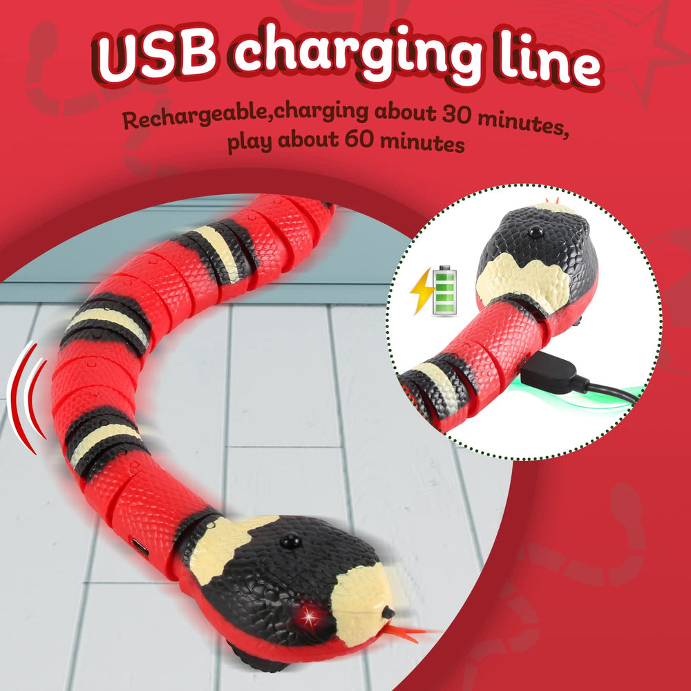 FauKait smart-sensing-snake in motion demonstrates S-shaped sliding that sparks curiosity.